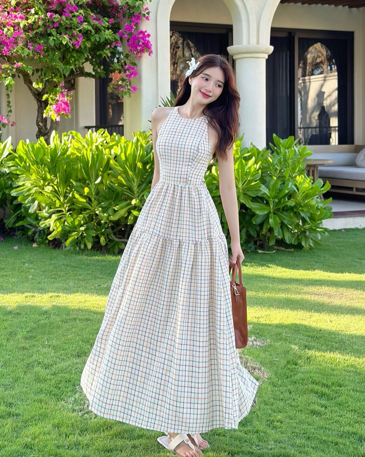 Đầm kathryn - đầm dáng dài dây đan chéo sau lưng