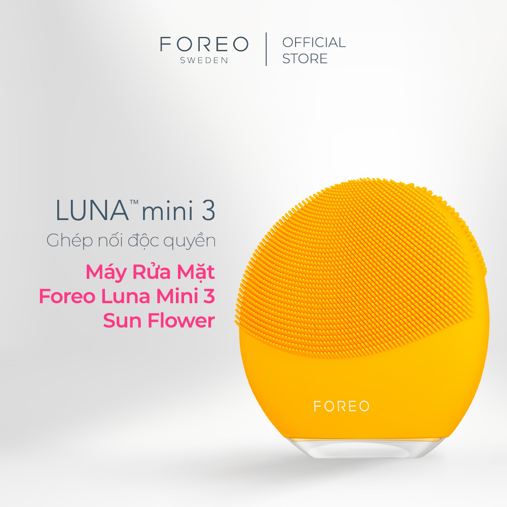 Máy rửa mặt foreo luna mini 3 sunfower yellow | màu vàng| bảo hành 2 năm