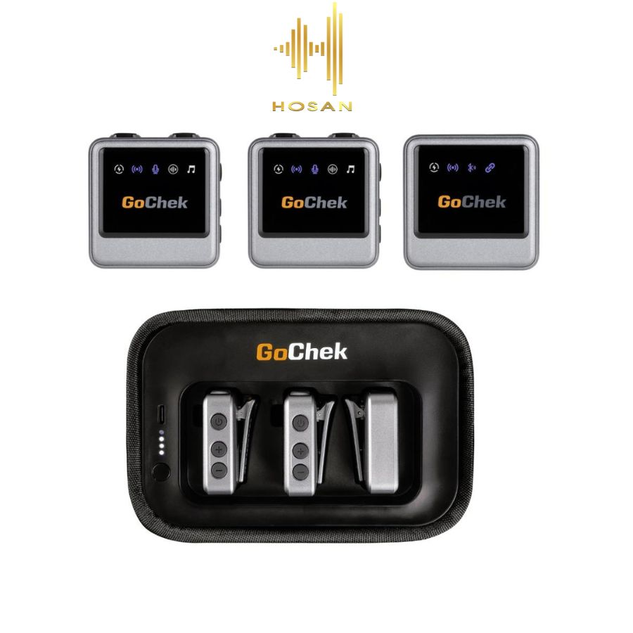 Micro thu âm không dây Gochek D Ultra Plus - Thiết bị thu âm chuyên nghiệp tích hợp sử dụng đa thiết bị đa chức năng