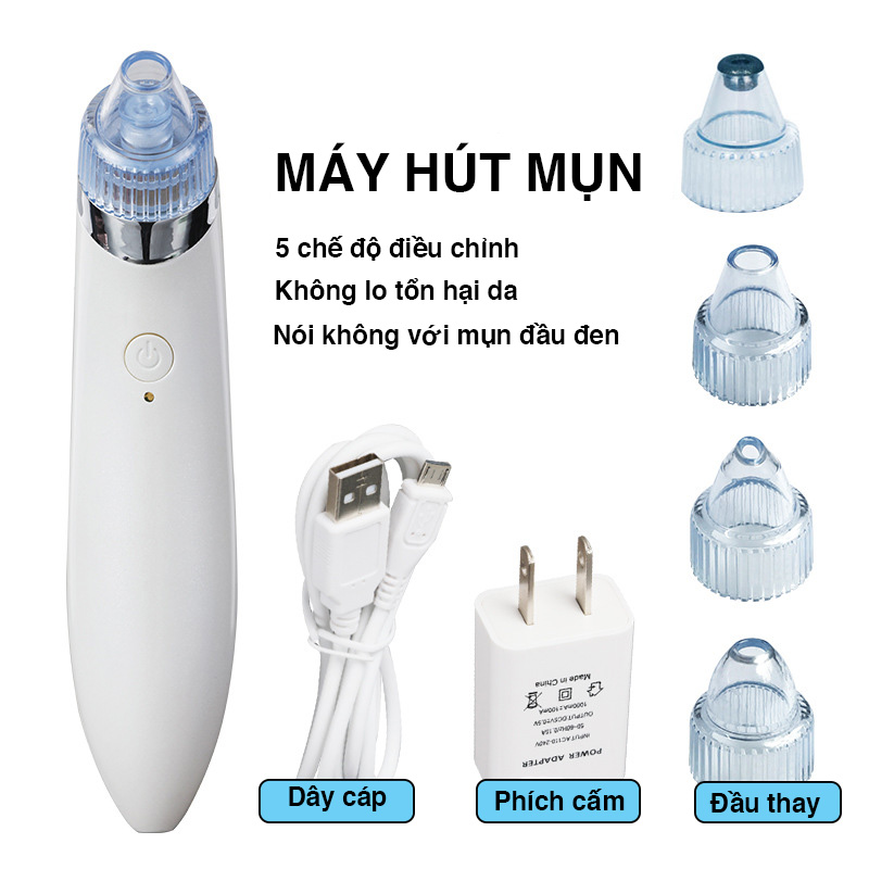 Máy hút mụn đầu đen, máy hút mụn cám, máy hút mụn cầm tay - hút tất cả mụn cám, mụn bọc, mụn mủ trên cơ thể. máy hút mụn sạch sâu bên trong da mặt - ablancie