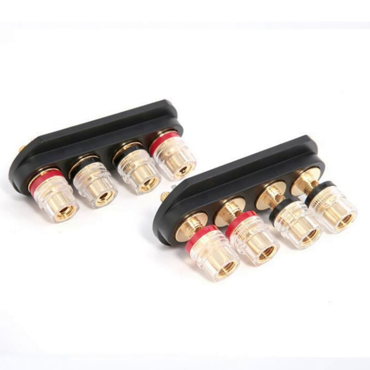 1pcs Loa khuếch đại đầu ra 4 vị trí khối thiết bị đầu cuối loa mạ Vàng âm thanh 4 P bên ngoài chuối ổ cắm kết nối