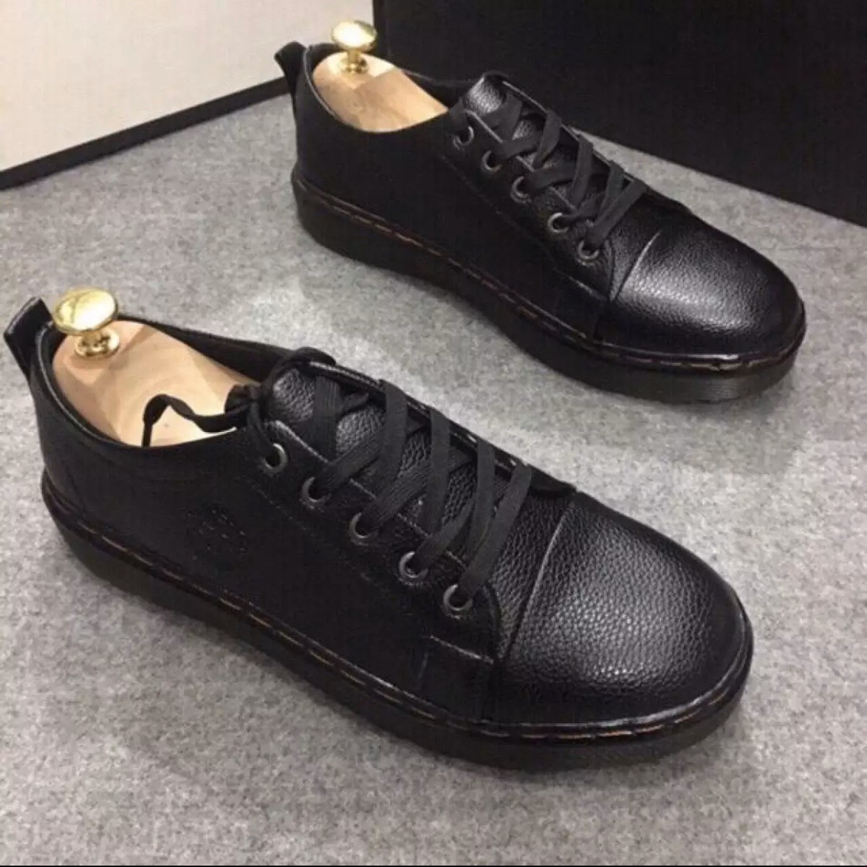 Giầy da đốc đế kếp khâu nam