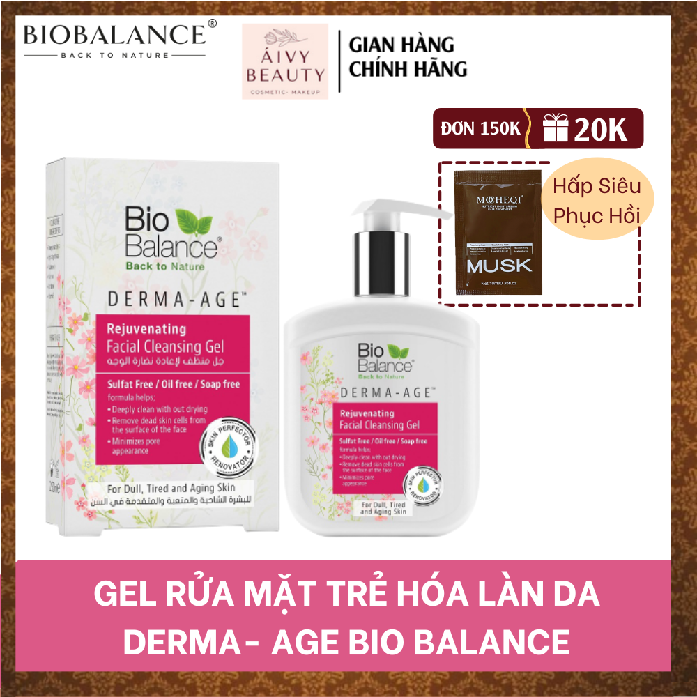 [HCM]Gel Rửa Mặt Trẻ Hóa Làn Da BIO BALANCE Derma-Age Rejunevating Facial Cleansing Gel 250ML [ BIOBALANCE ]