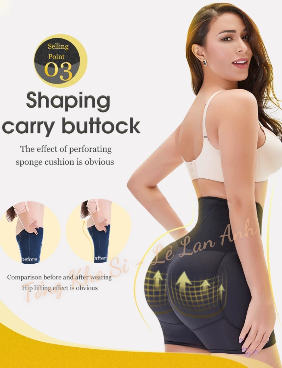 Độc quyền quần độn mông hông gen bụng enhance 3in1 cao cấp ,quần đùi độn mông độn hông kiểu dáng âu mỹ