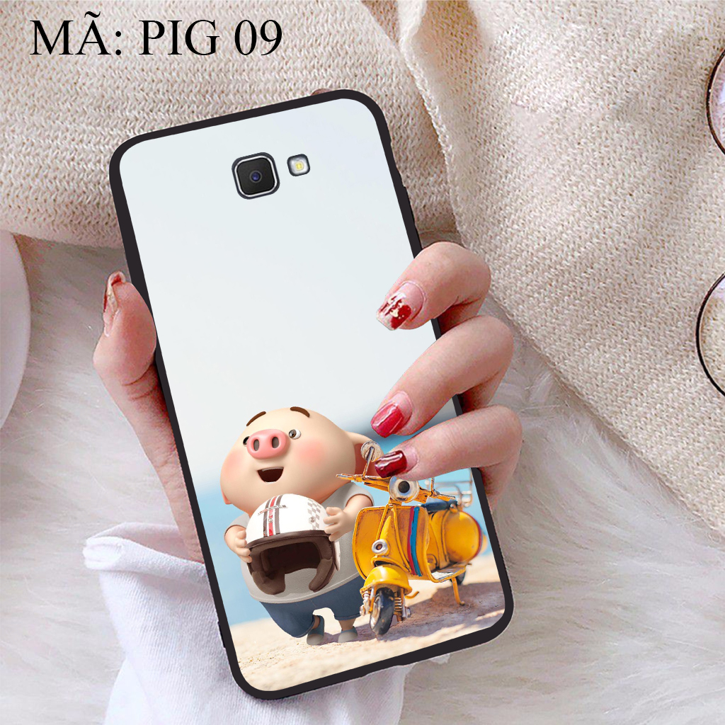 Ốp lưng iCase dành cho Samsung Galaxy J7 Prime viền dẻo TPU BST Pig Cute