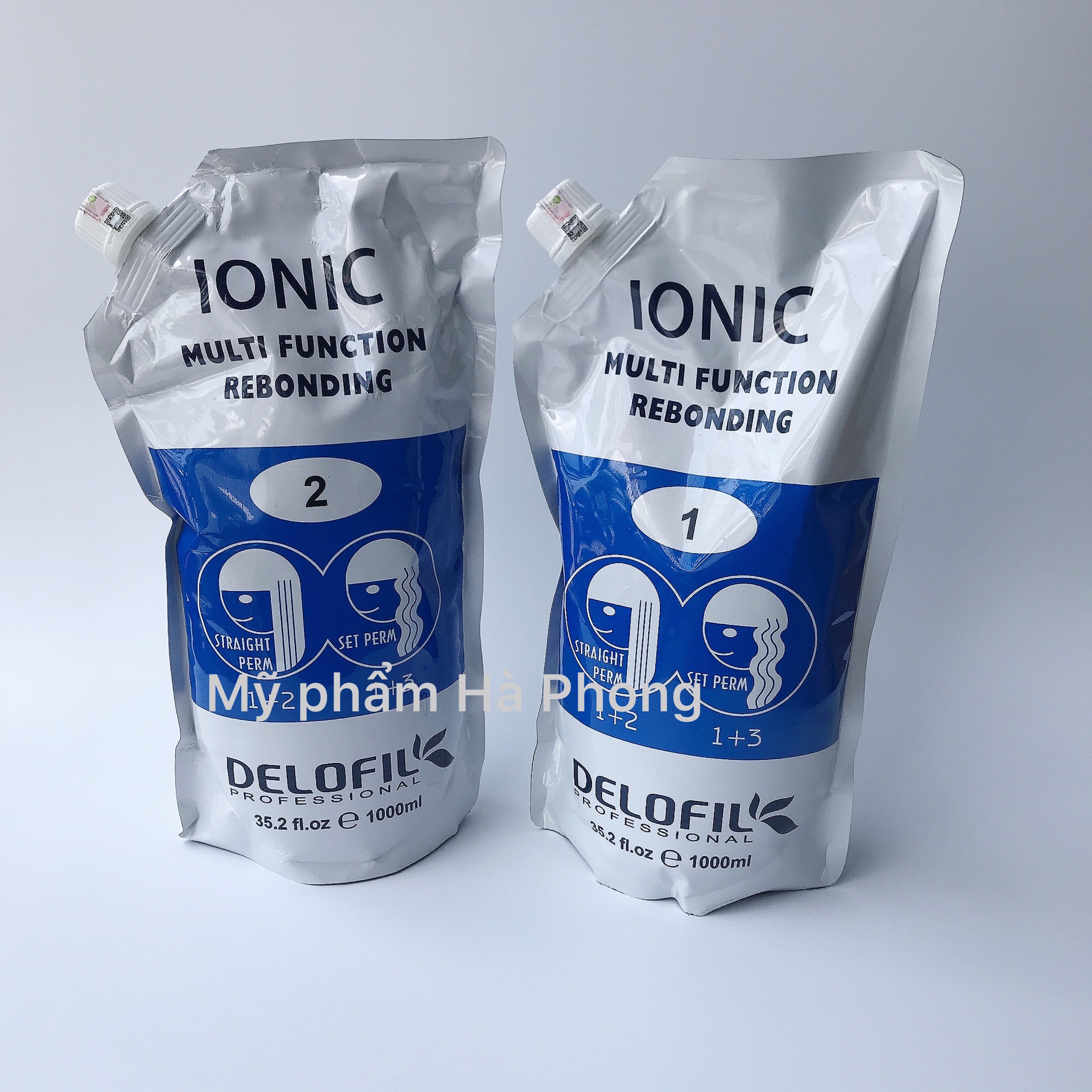 Thuốc uốn tóc delofil thuốc ép tóc delofil mền hóa nhanh tóc bóng mượt cặp 1000ml
