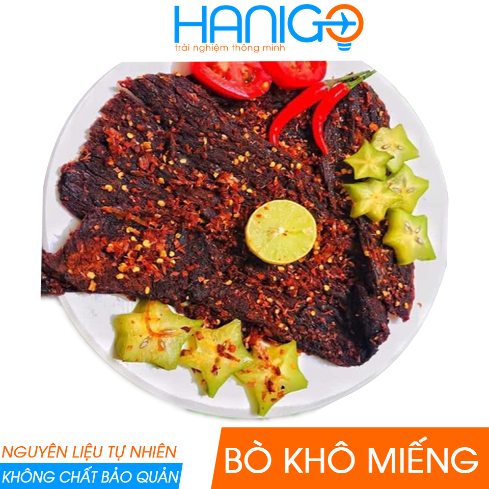Bò Khô Miếng- Bò Khô Lát Đà Nẵng Loại 1- 100G - Đặc Sản Bò Khô Đà Nẵng Ngon Sạch HANIGO FOOD