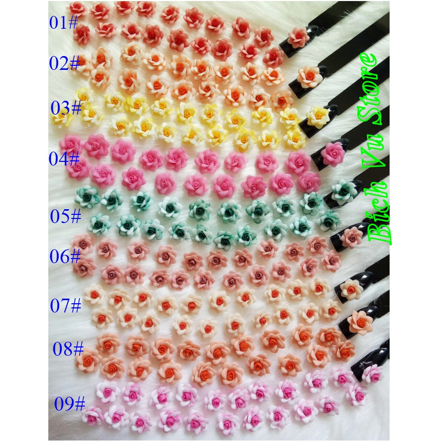 Hoa bột 4D Fatasy hoa hồng pháp | 18K/cặp sản phẩm thiết kế tinh xảo đa dạng mẫu mã kích cỡ đảm bảo hàng như mô tả và hình ảnh