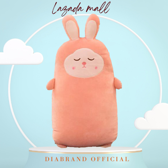 THÚ BÔNG THỎ VUÔNG HOA ANH ĐÀO DỄ THƯƠNG SIZE 50CM