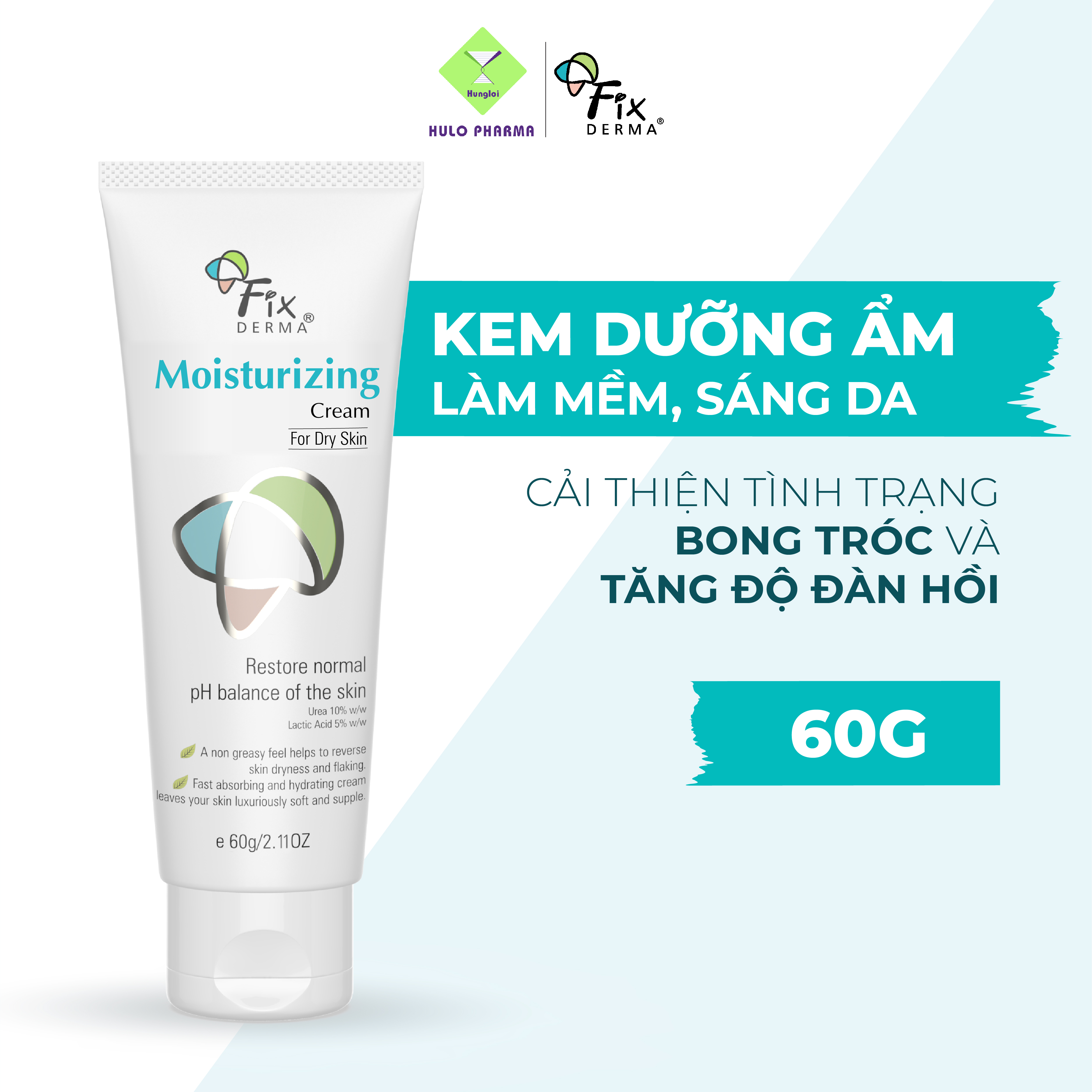 Kem Dưỡng Ẩm FIXDERMA Moisturizing Cream Giúp Da Mềm Mịn, Sáng, Giảm Khô Và Bong Tróc,Tăng Đàn Hồi Cho Da 60g [Hùng Lợi]