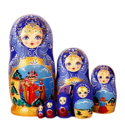 Búp bê Nga Matryoshka bộ 7 con - Nàng tiên cá Ariel