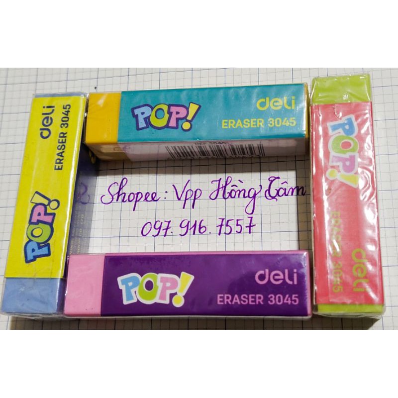 Tẩy bút chì, tẩy màu dài deli 3045