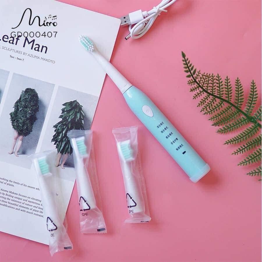 [ Sạc Pin] Bàn Chải Điện Đánh Răng Tự Động 5 Chế Độ, Đánh Răng, Đánh Bóng, Làm Trắng Và Chăm Sóc Răng Toàn Diện Bảo