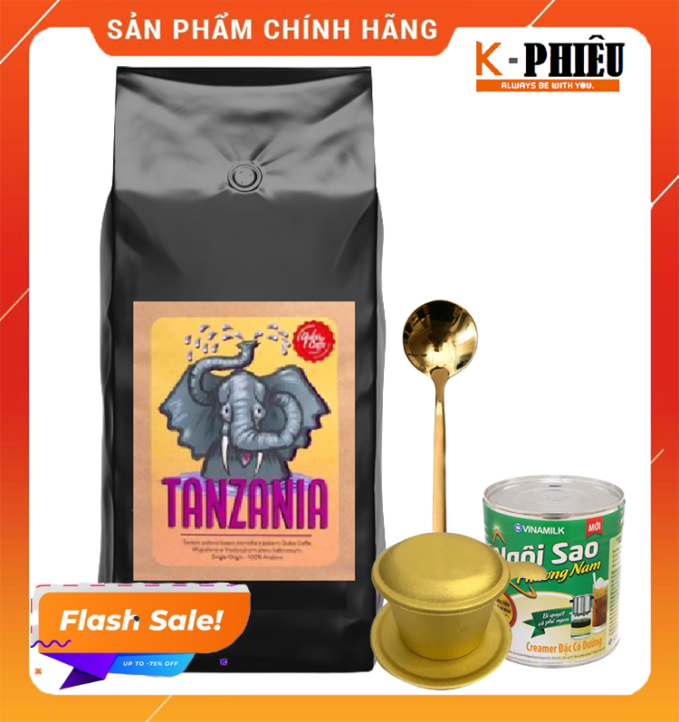 Cà phê rang xay nguyên chất robusta túi 500gr hương vị viet nam kprdl-im429 dark