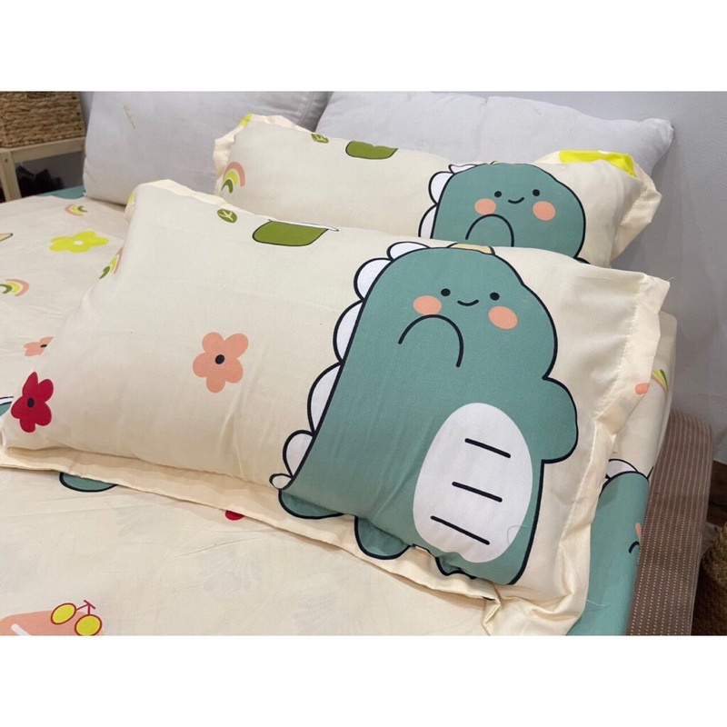 2 Vỏ gối đầu Poly Cotton kích thước 45-65 hoạ tiết dễ thương