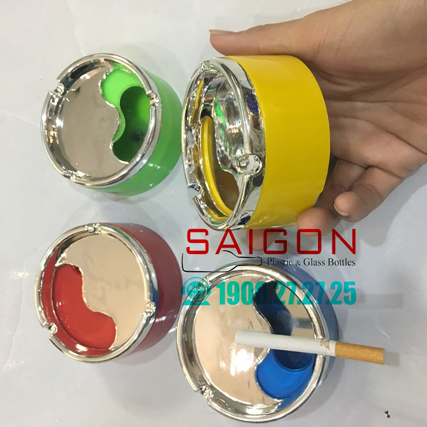 [HCM]Gạt Tàn Thuốc Nhựa Trán Bạc Chống Cháy
