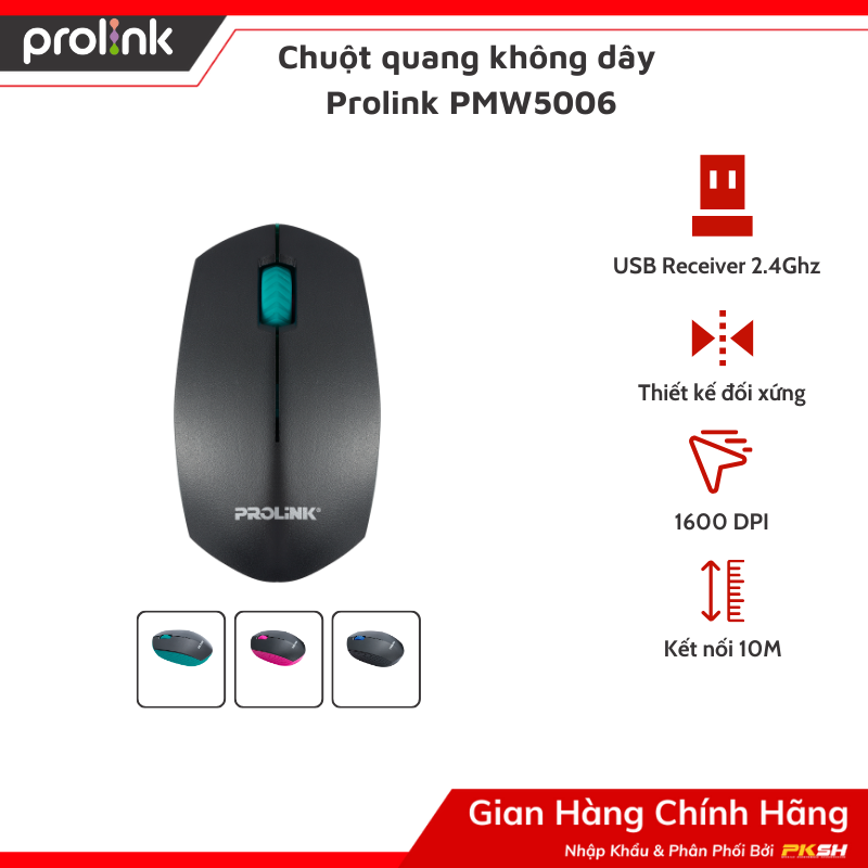 Chuột không dây prolink pmw5006. hàng trưng bày mất hộp -