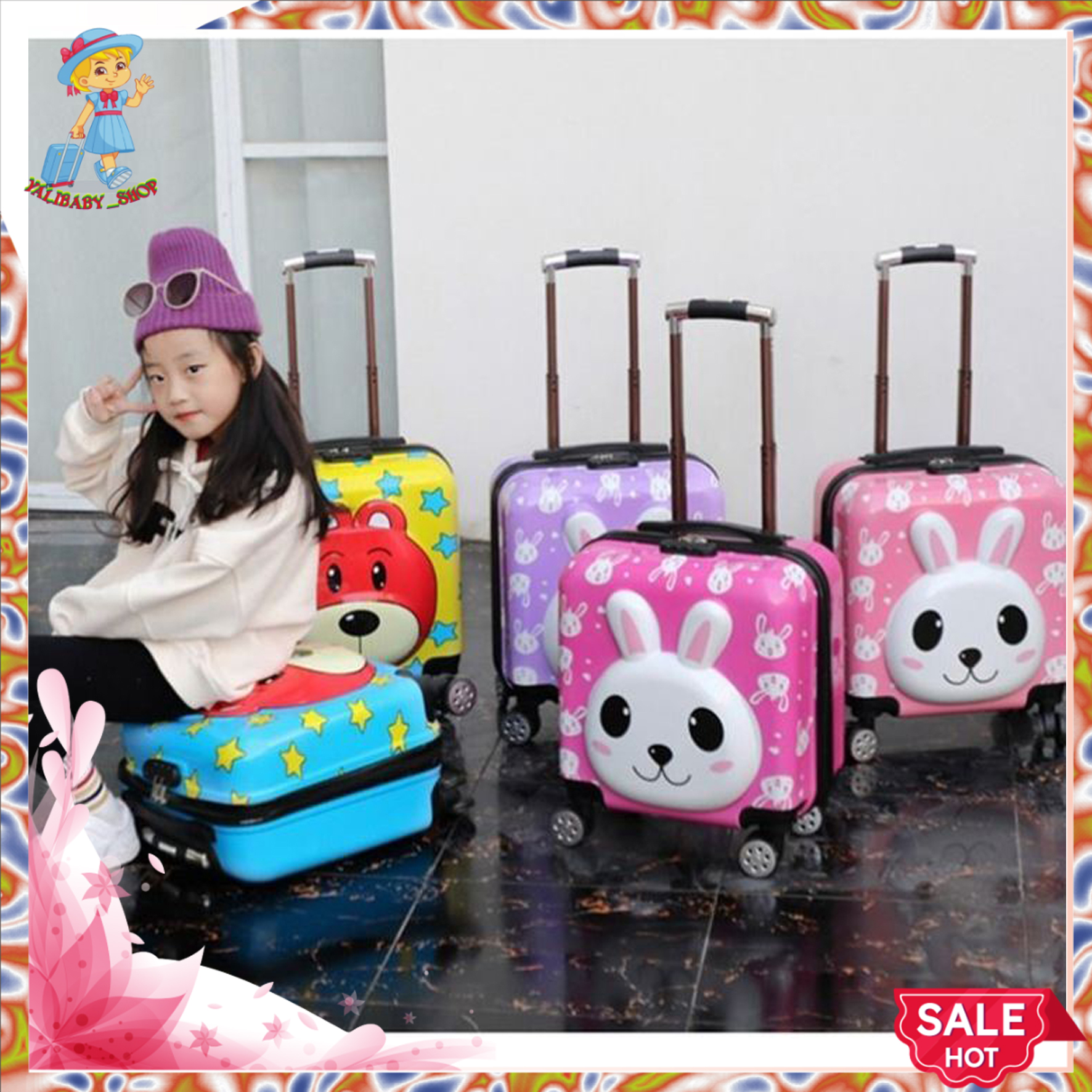 Vali nhựa kéo MILION Size 18, Món quà cho bé yêu của bạn đi khám phá thế giới xung quanh. Hàng cao cấp, nhựa ABS + PC an toàn cho bé yêu khi sử dụng.