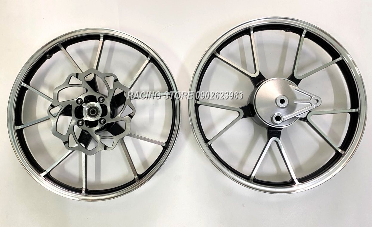 Cặp mâm-vành kiểu daytona 110 thắng đĩa gắn wa s, rsx, bl, fu 125...