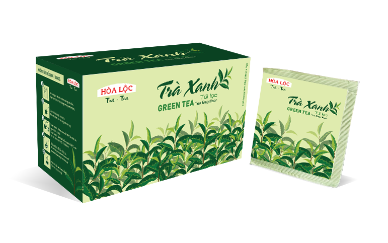 Trà xanh Túi Lọc - Trà Hòa Lộc - hộp 25 gói - Mê Trang