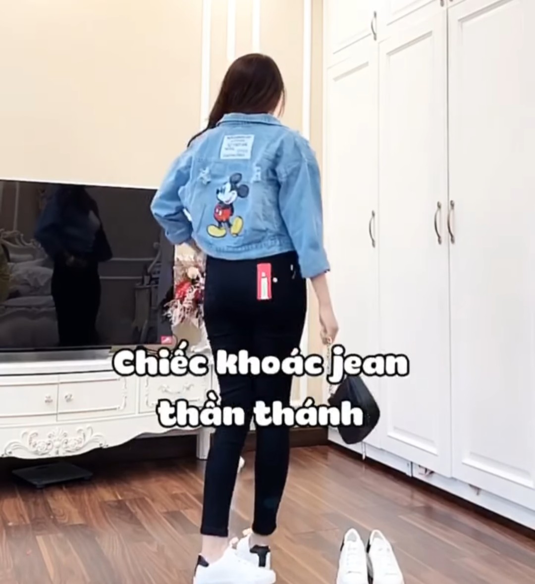 [HCM]Áo khoác jean nữ cao cấp style cross xanh đen và chuột TT hot hit form dưới 58kg