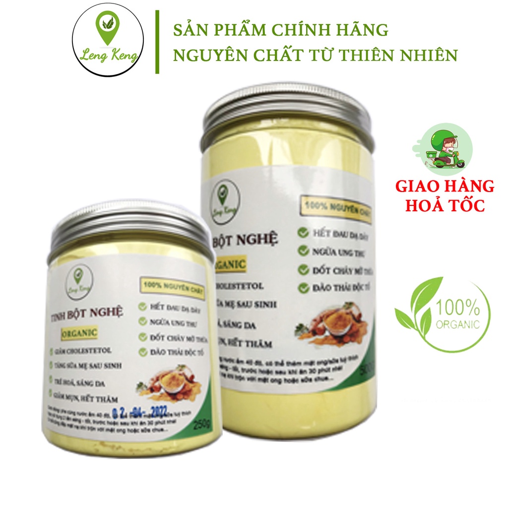 Tinh Bột Nghệ Nguyên Chất Organic Nghiền mịn từ Củ nghệ vàng tươi