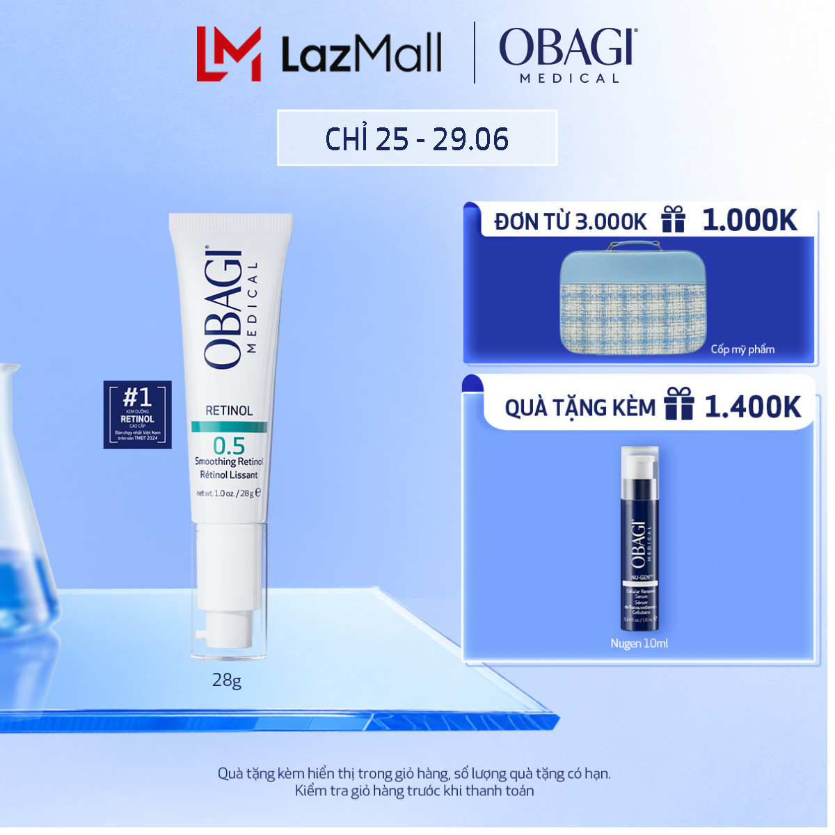 Kem dưỡng ẩm  làm giảm nếp nhăn Obagi Medical Retinol 0.5