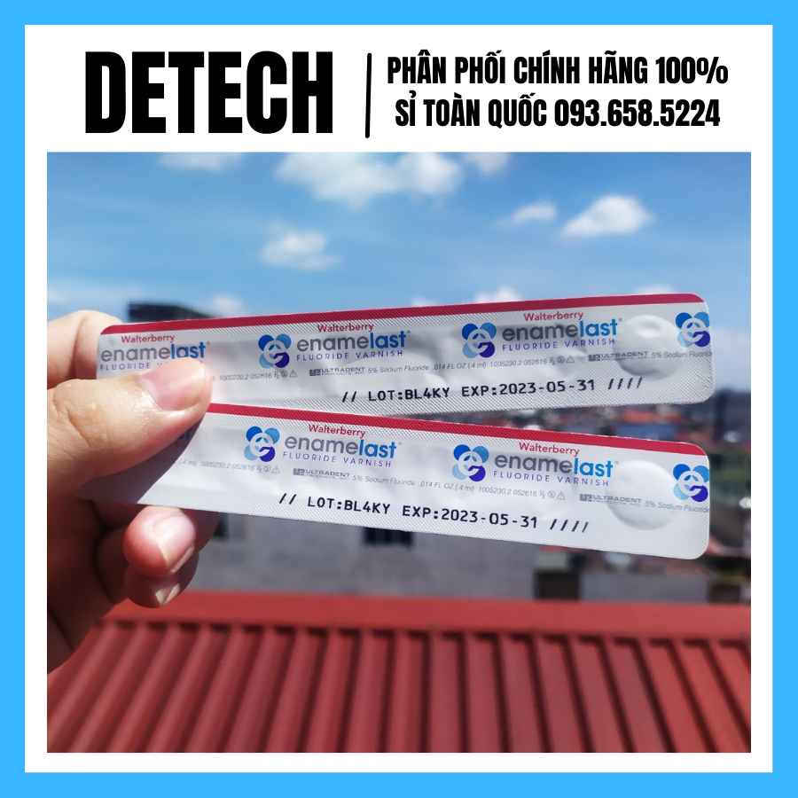 [FREE_SHIP] Gel bôi vecni flour viền đỏ chống sâu răng sún răng làm trắng bảo vệ men răng trẻ em và chống ê buốt cho răng người  lớn Hàng chính hãng Ultradent Mỹ.