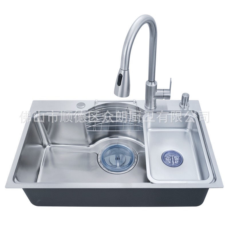 Chậu rửa chén bát 1 hố Bán Nguyệt đúc kích thước 75x46 inox sus 304
