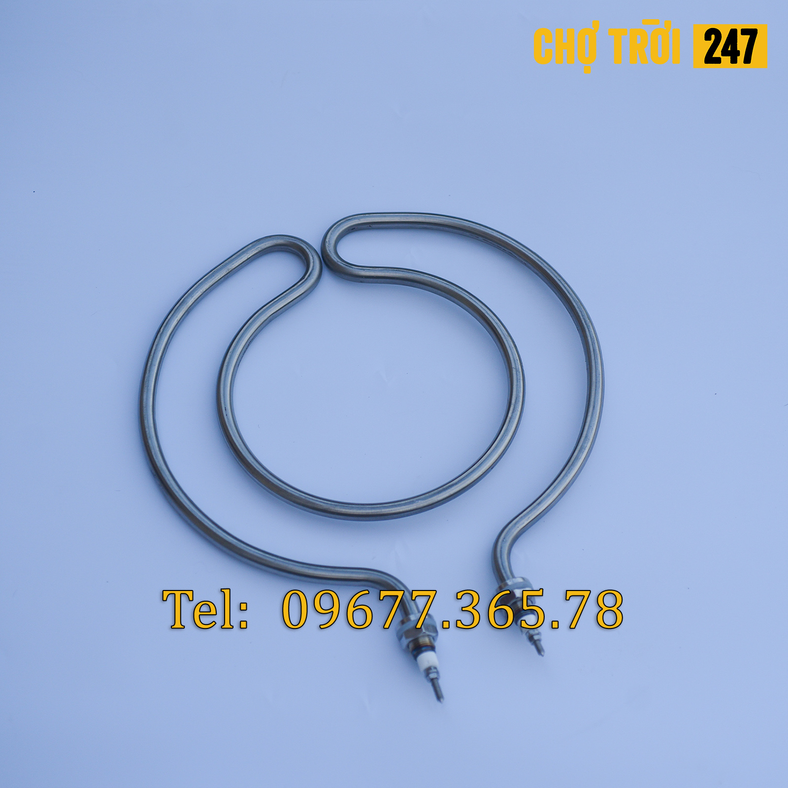 Điện trở tim tròn đun nước, nồi tráng bánh cuốn, gia nhiệt nước dạng tim 6KW điện áp 220V,380v