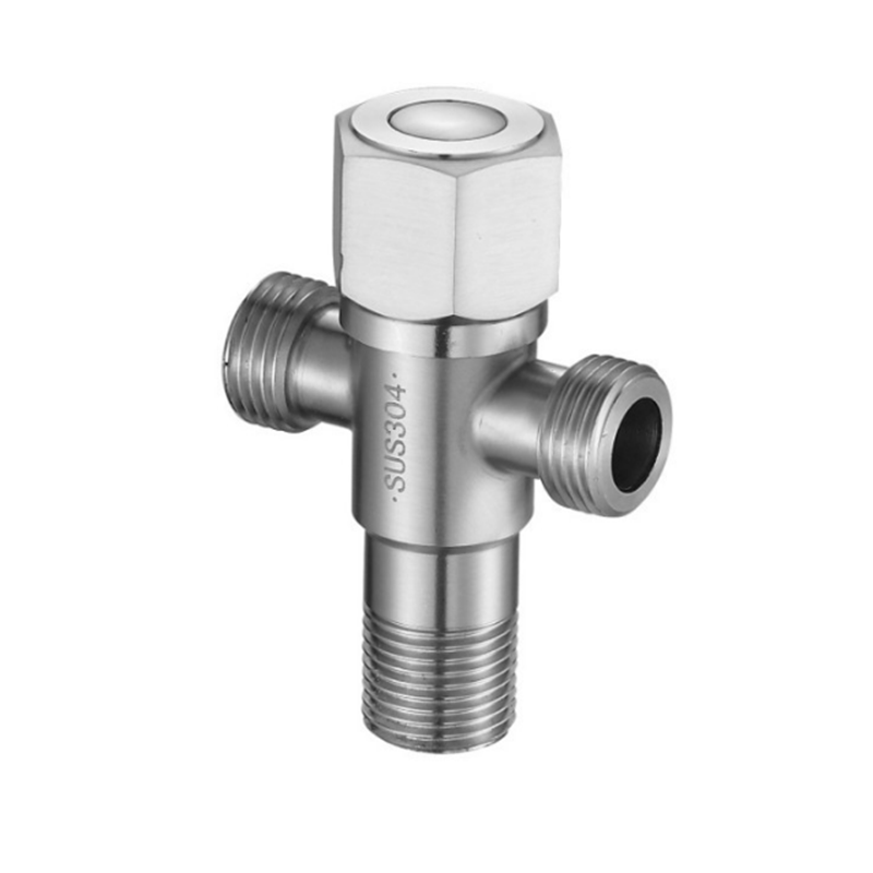 Van giảm áp-T cầu Inox SUS 304-Van chia giảm áp lực nước-Van T chia giảm áp và khóa 2 đường nước