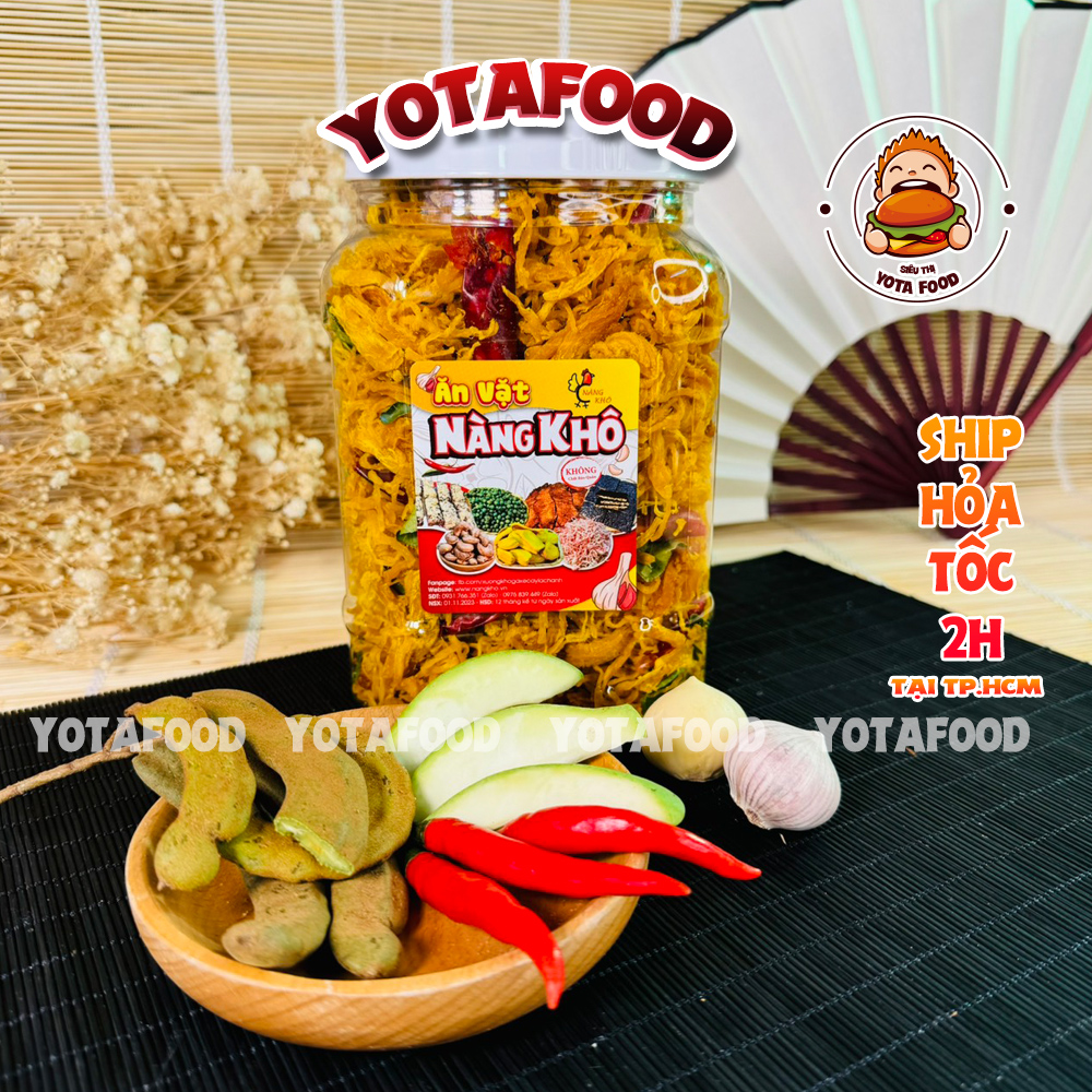  Khô Gà Lá Chanh loại 1 - 500gr   Giòn ngon - đậm vị   | Đồ ăn vặt Yotafood 