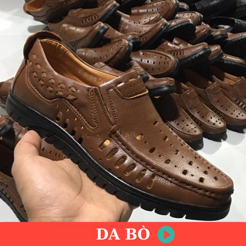 Giày lười da bò thật menli rlz02 - bảo hành 12 tháng