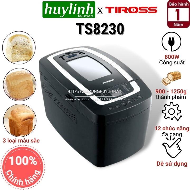Máy làm bánh mì tiross ts8230 - 12 chức năng -