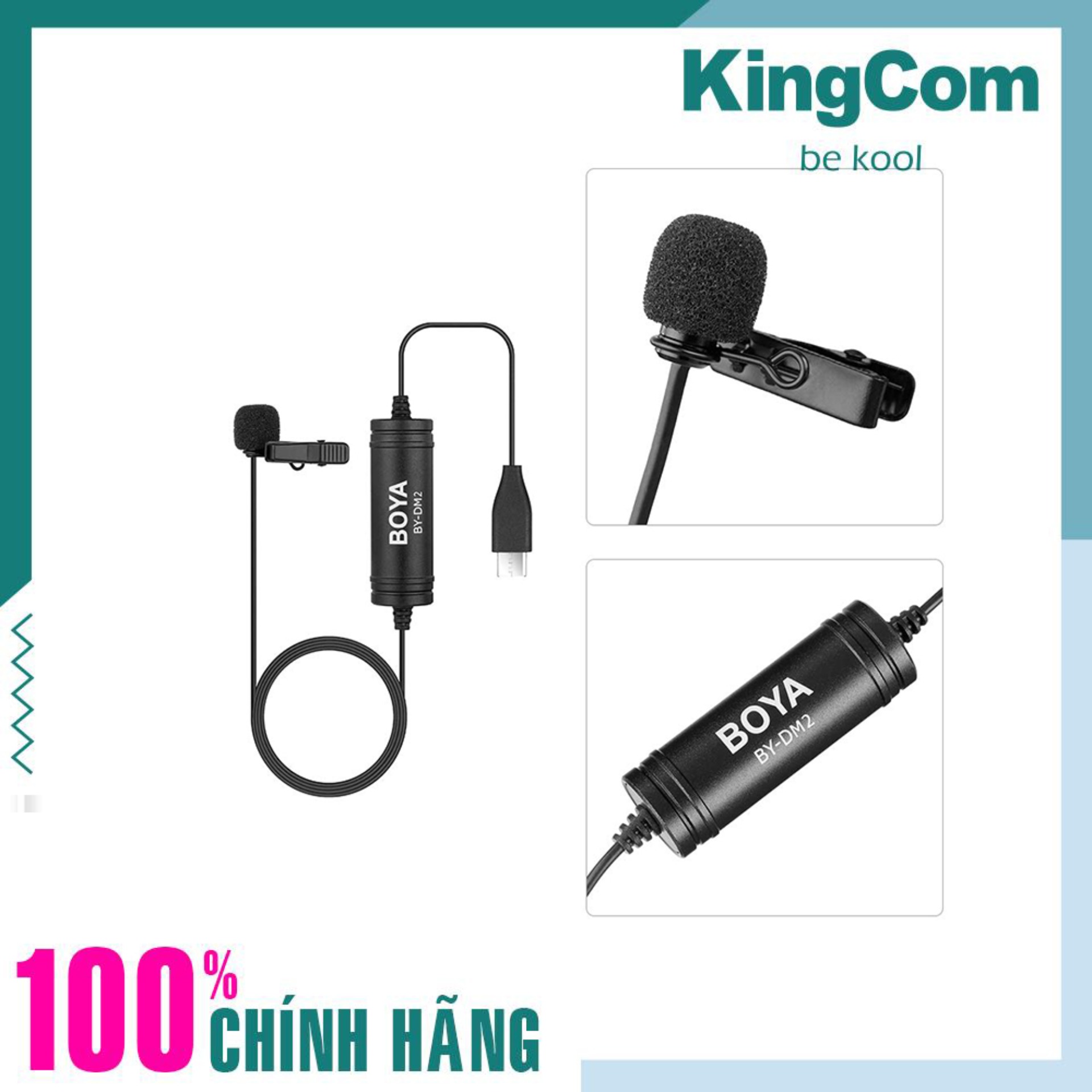 Microphone Chuyên Nghiệp BOYA Digital Lavalier Microphone BY-DM2
