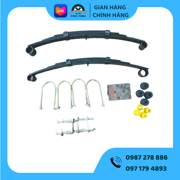 Bộ nhíp 5 lá và phụ kiện đi kèm cho xe 3 bánh 4 bánh