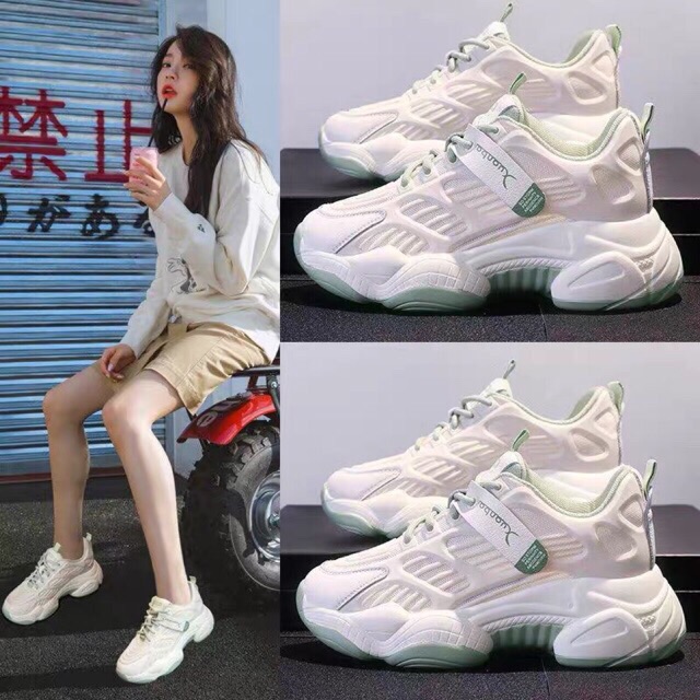 Giày sneaker nữ dáng Ulzzag sọc viền mẫu 2020 mã 700 mới