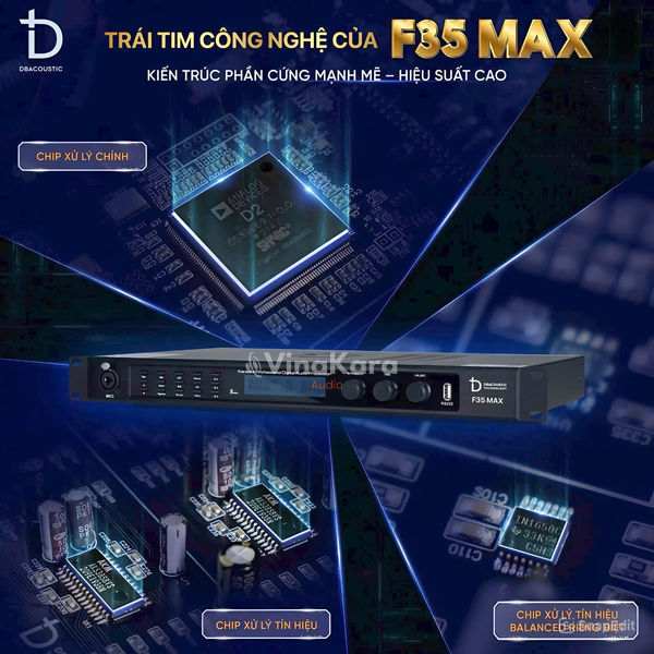 Vang Số DB acoustic F35 MAX autovol chính hãng, bản nâng cấp mạnh mẽ từ F35