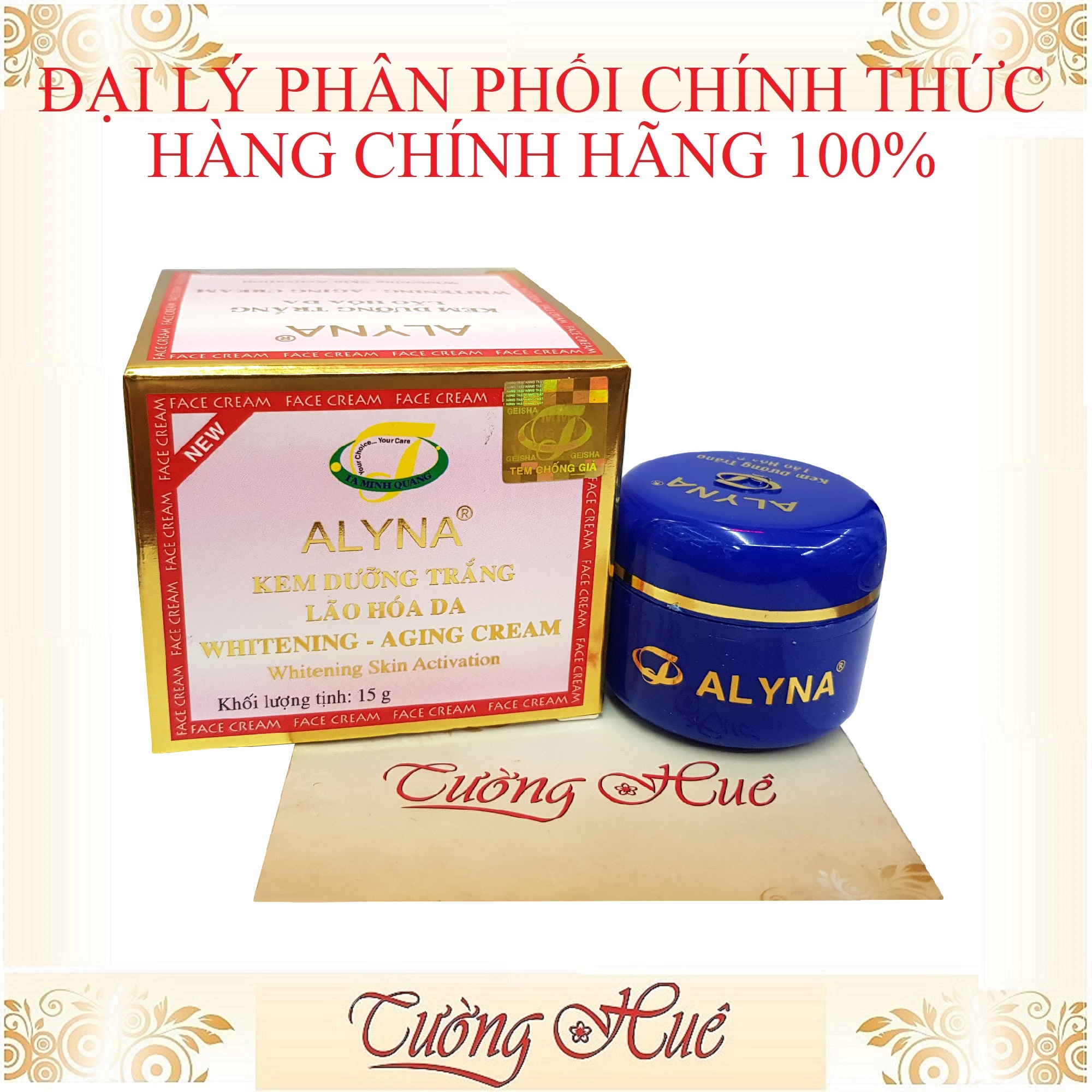 Kem Dưỡng Trắng Ngừa Lão Hóa Alyna Whitening-Aging Cream - 15g
