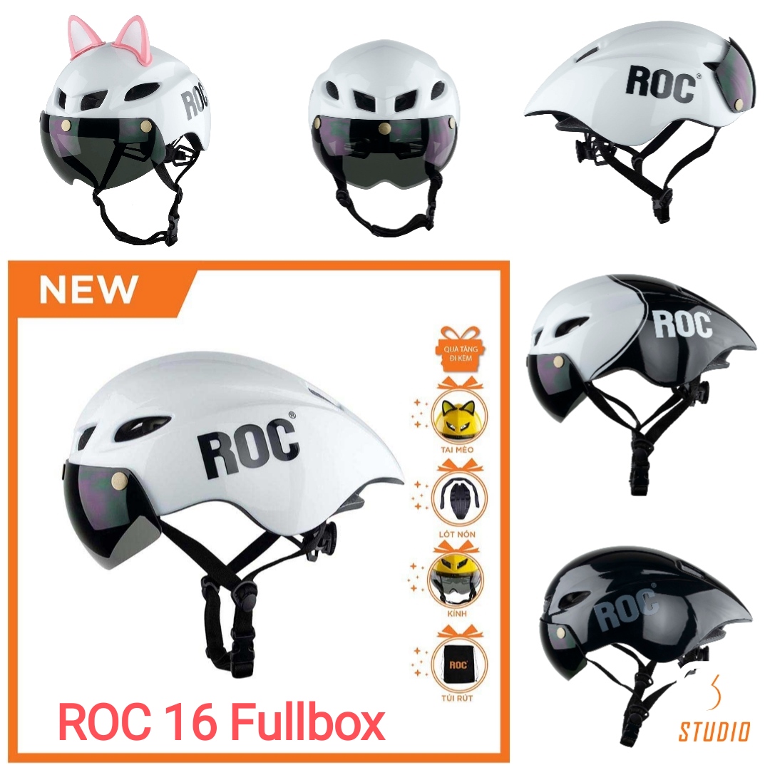 Mũ Bảo Hiểm Xe Đạp Thể Thao Chính Hãng ROC Helmets - Tặng Kèm Tai Thỏ Dễ Thương