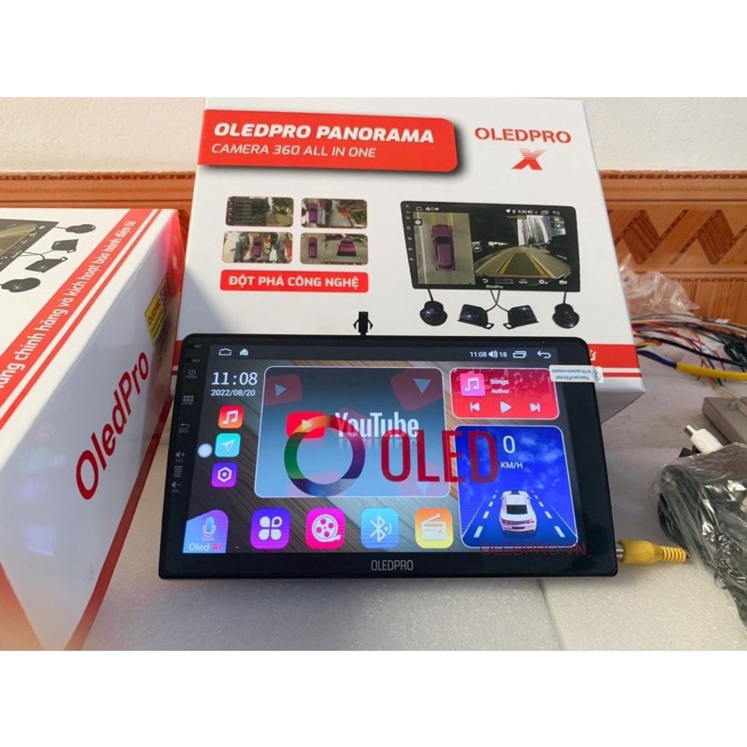 Combo màn hình android ô tô oled pro x4s liền camera 360 toàn cảnh chính hãng new 2022