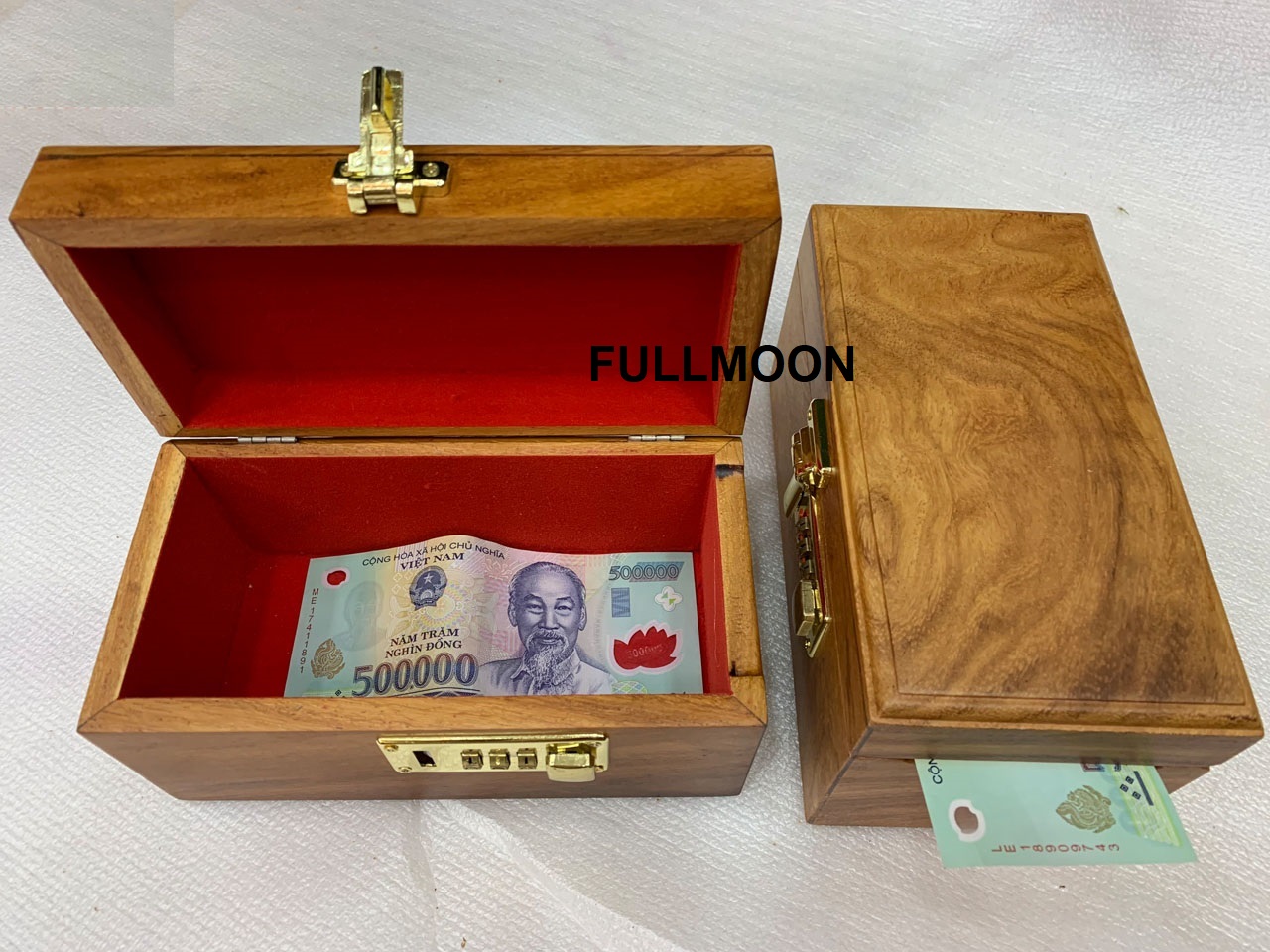 FREESHIP 1 Hộp đựng tiền tiết kiệm gỗ Hương có khóa số