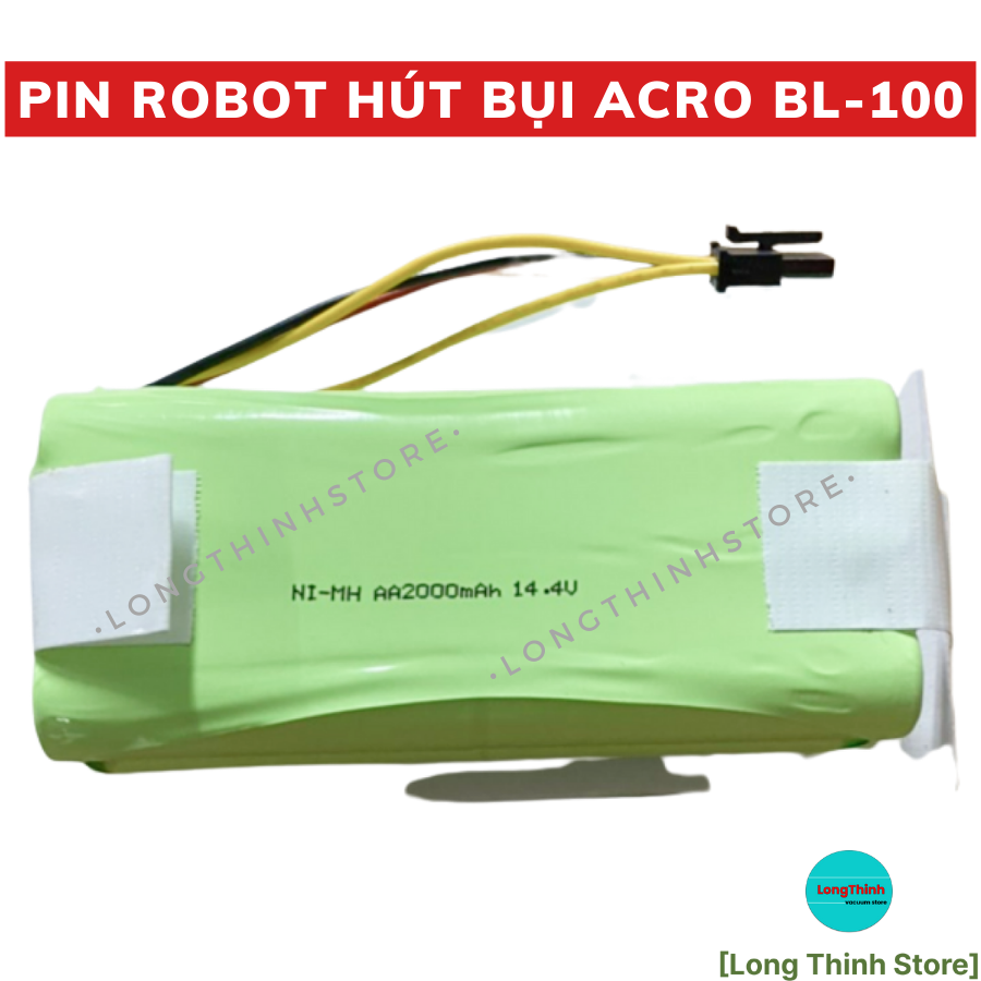 Pin thay thế cho robot hút bụi acro bl100 - bh 3 tháng