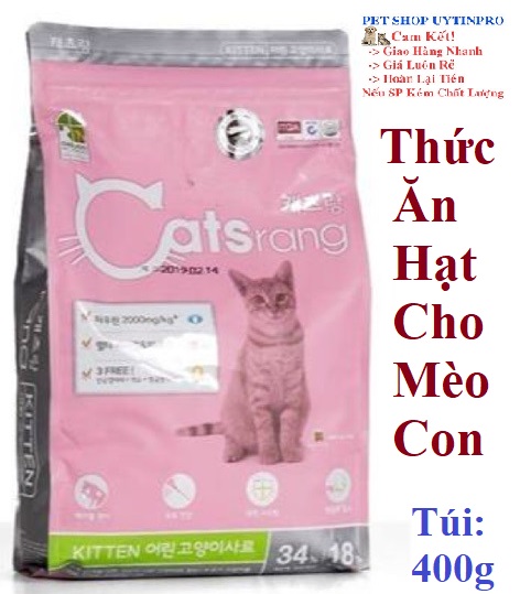 THỨC ĂN HẠT CHO MÈO CON Catsrang Kitten Gói 400g Xuất xứ Hàn Quốc THỨC ĂN HẠT CHO MÈO CON Catsrang Kitten Gói 400g Xuất xứ Hàn Quốc