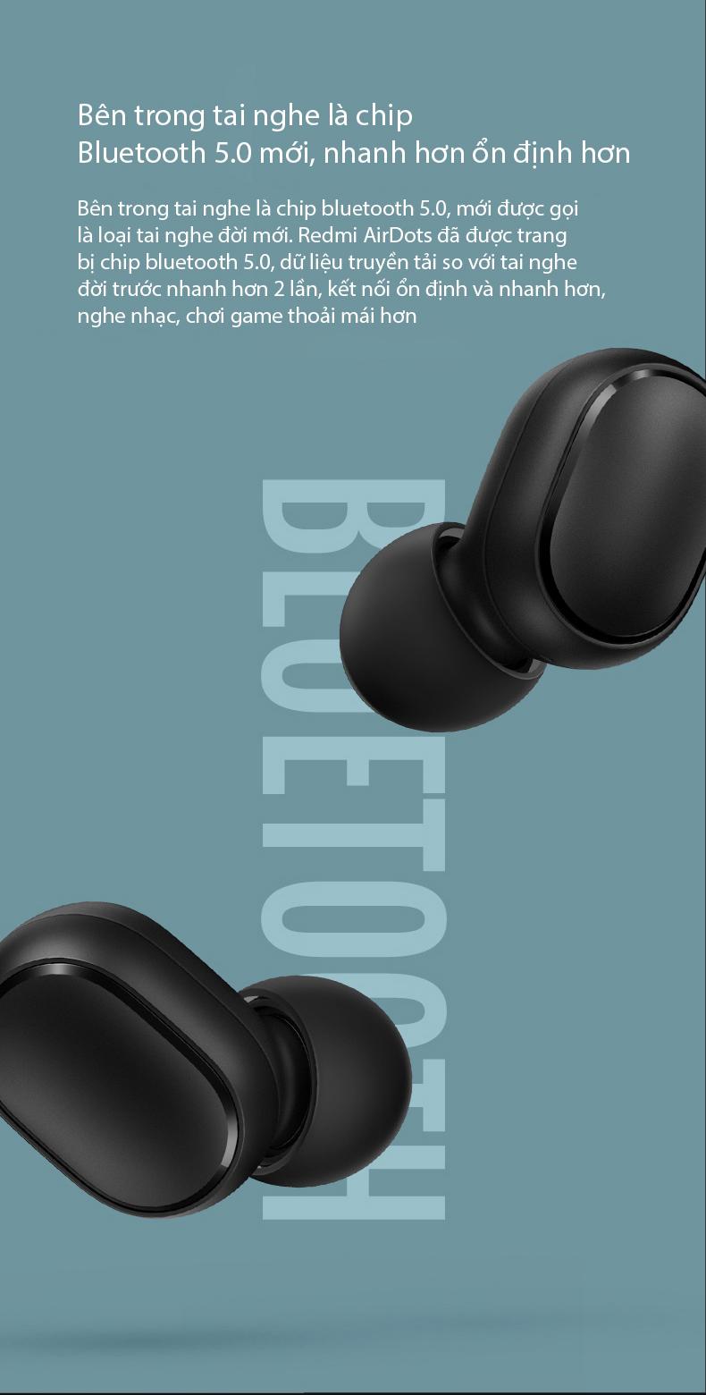 Tai nghe Redmi AirDots cao cấp không dây bluetooth 5.0 âm thanh sóng động gọi
