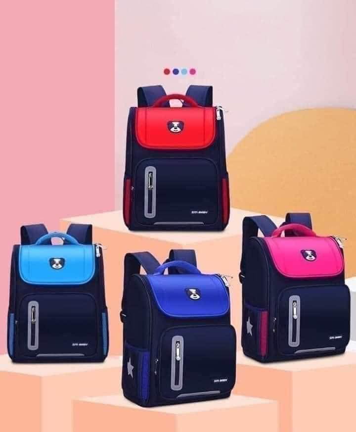 Cặp balo học sinh dáng hộp hình gấu SM BABY mẫu 2019 siêu nhẹ ,phản quang ,chống mưa - lỗi 1 đổi 1