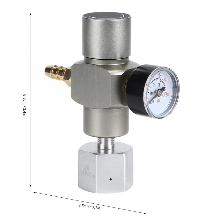 Bộ điều chỉnh khí CO2 mini 2 trong 1 bộ sạc CO2 tr21 * 4 Bộ sạc keg 0-60 PSI cho bình đựng bia Soda Châu Âu