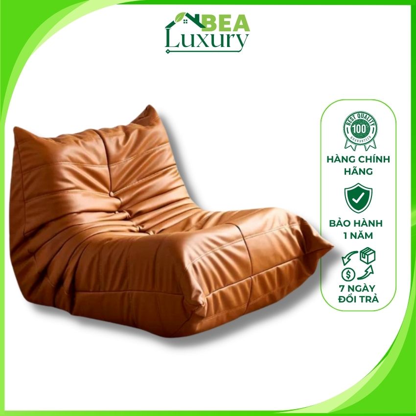 Ghế thư giãn togo, ghế sofa lười, sofa đơn cao cấp, decor phòng khách, phòng ngủ, thiết kế độc đáo, bọc da sang trọng