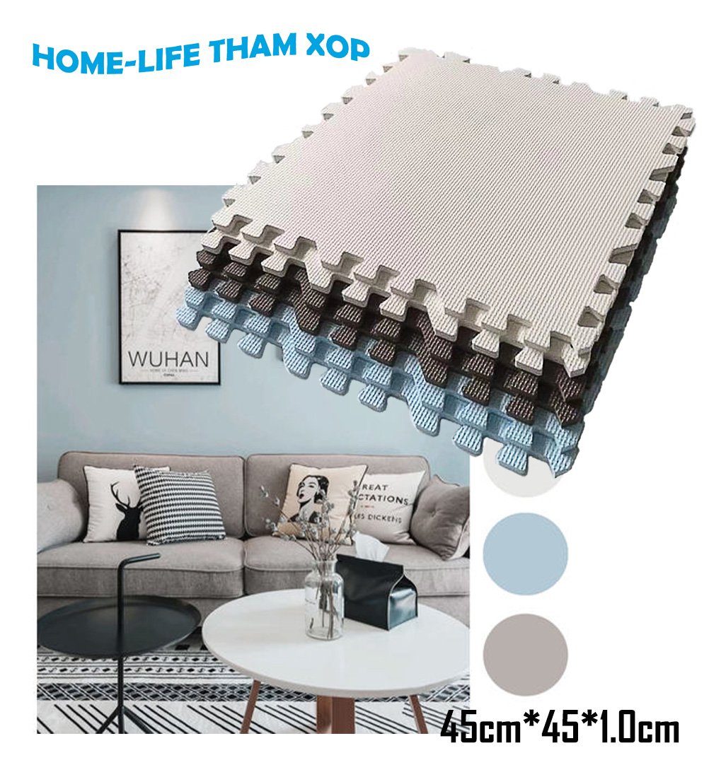 Set 15 tấm thảm xốp 3 màu kích thước - tham xop home life