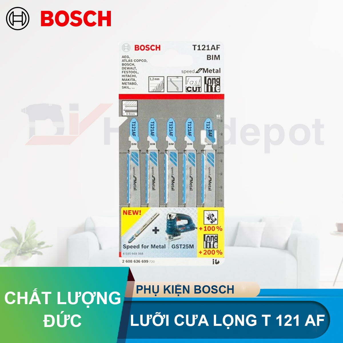 Lưỡi cưa lọng bosch t 121 af - sắt